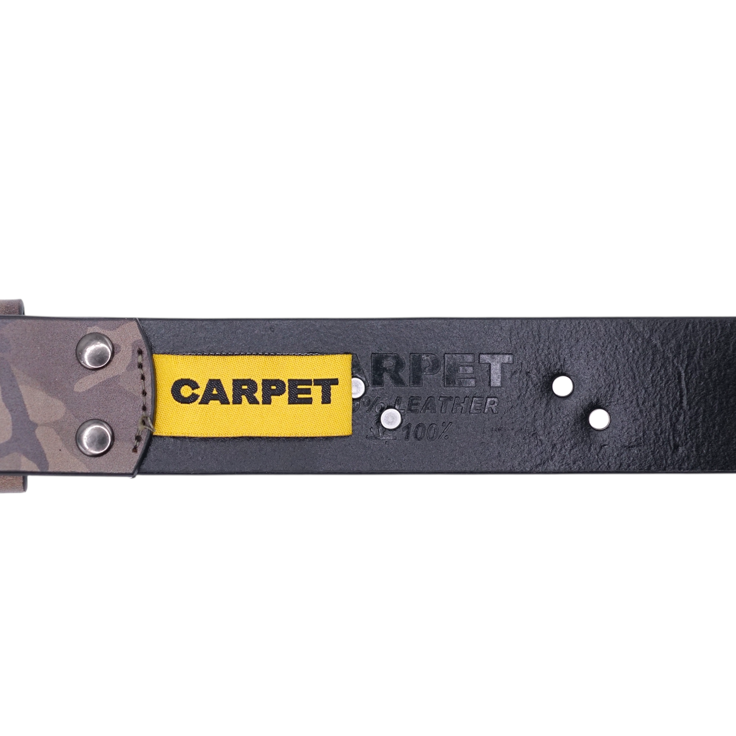 Riveted Leather Belt - Camo — Carpet Company